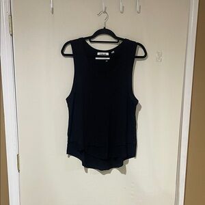 CHRLDR Black Layered Scoop Tank Top Women’s Size Large Like New Condition